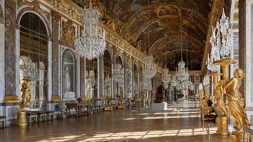 بازدید از تالار آینه در کاخ ورسای (Versailles)، فرانسه
