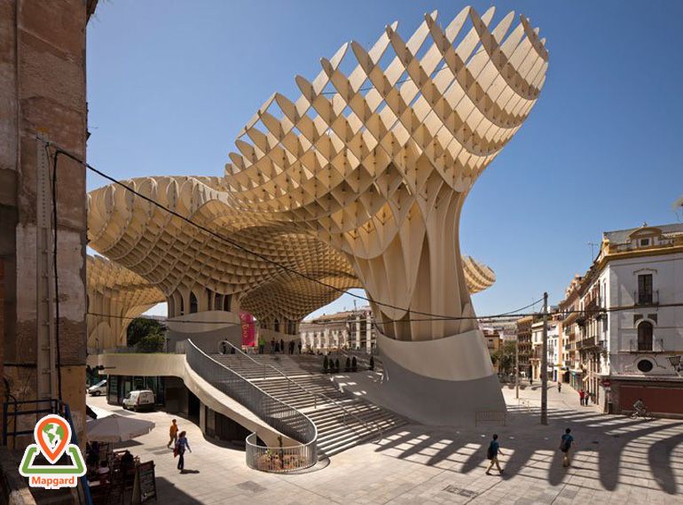 قسمت های مختلف سایبان متروپل (Metropol Parasol)