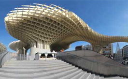 ویدیویی جذاب از بزرگ ترین سازه چوبی جهان | سایبان متروپل اسپانیا