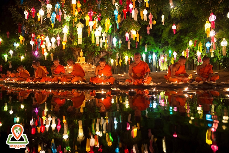 جشنواره‌ نور یی پنگ (Yi Peng) و لوی کراتونگ (Loy Krathong)